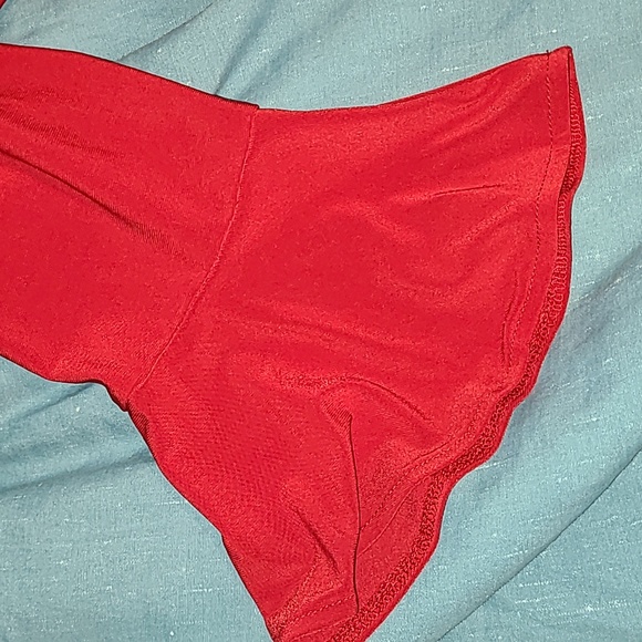 Anne Klein Red Mid Bell Sleeve Ruched Dress - Picture 5 of 5